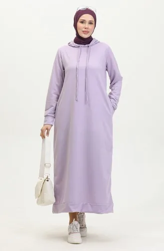Zweifädiges Sportkleid Mit Kapuze 0190-18 Helllila 0190-18