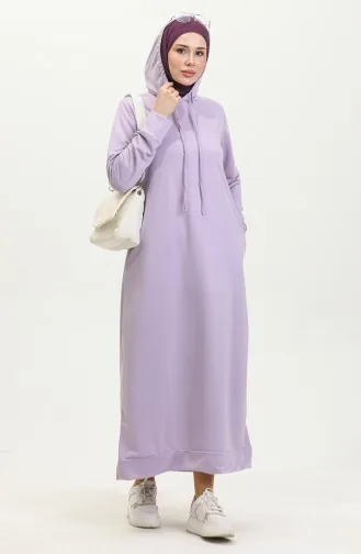 Zweifädiges Sportkleid Mit Kapuze 0190-18 Helllila 0190-18