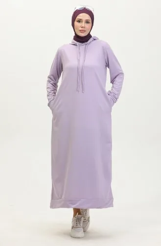 Zweifädiges Sportkleid Mit Kapuze 0190-18 Helllila 0190-18