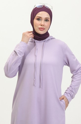 Zweifädiges Sportkleid Mit Kapuze 0190-18 Helllila 0190-18