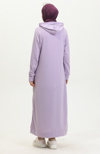 Zweifädiges Sportkleid Mit Kapuze 0190-18 Helllila 0190-18