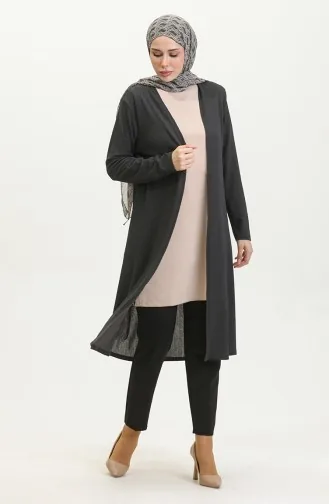 Cardigan Long Drapé 8727-04 Anthracite 8727-04