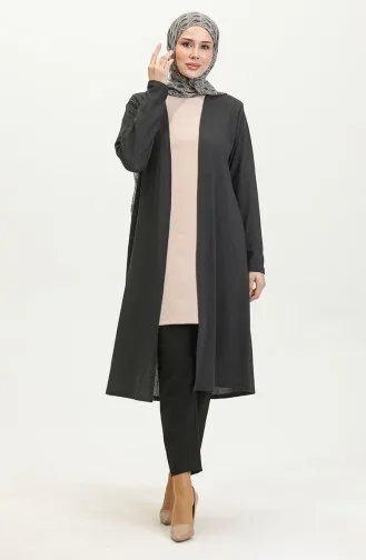 Cardigan Long Drapé 8727-04 Anthracite 8727-04