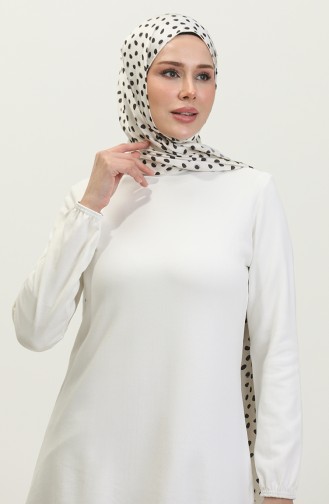 Seasonal Plain Jacquard Tunic 8725-01 white 8725-01