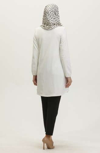 Seasonal Plain Jacquard Tunic 8725-01 white 8725-01