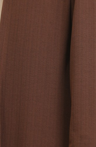 Plain Flowy Long Cardigan 8727-05 Brown 8727-05