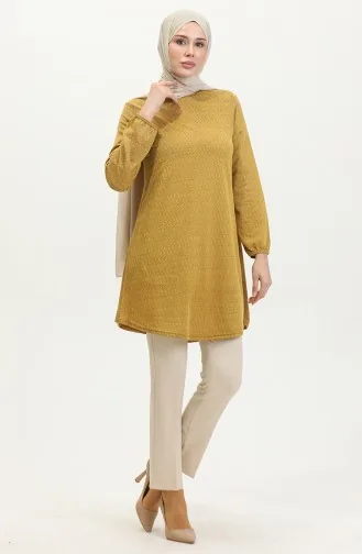 Patterned Jacquard Tunic 8723-01 Saffron Color 8723-01