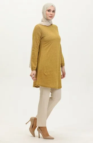 Patterned Jacquard Tunic 8723-01 Saffron Color 8723-01