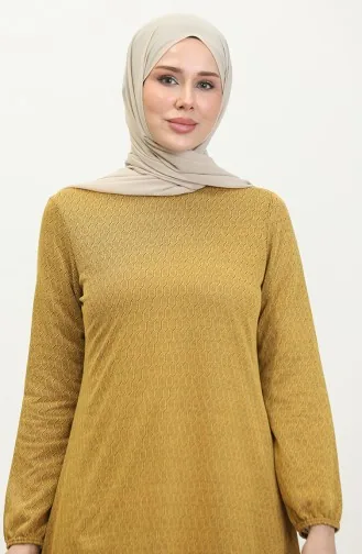 Patterned Jacquard Tunic 8723-01 Saffron Color 8723-01