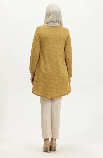 Patterned Jacquard Tunic 8723-01 Saffron Color 8723-01