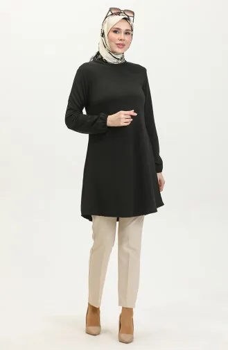 تونيك سادة مطاط الأكمام  8722-01 أسود 8722-01
