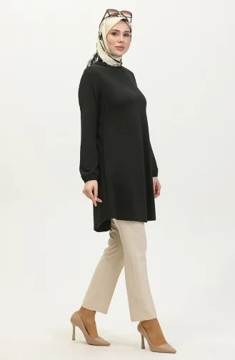 تونيك سادة مطاط الأكمام  8722-01 أسود 8722-01