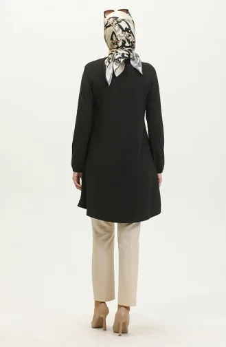 تونيك سادة مطاط الأكمام  8722-01 أسود 8722-01