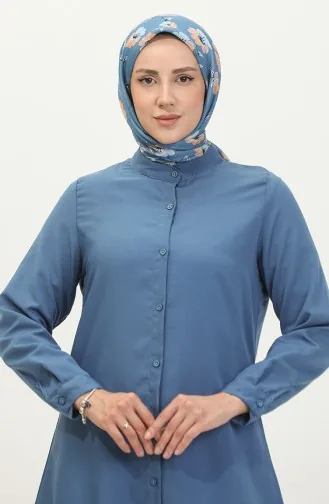 تونيك بأزرار ياقة القاضي  6112-06  كحلي فاتح 6112-06