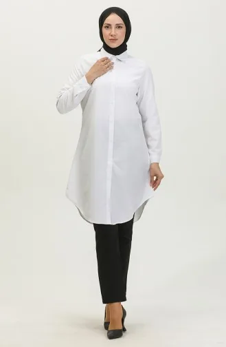 تونيك بأزرار  6122-05 أبيض 6122-05