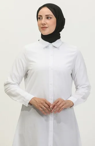 تونيك بأزرار  6122-05 أبيض 6122-05