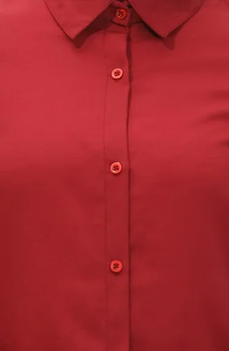 Düğmeli Tunik 6122-08 Bordo