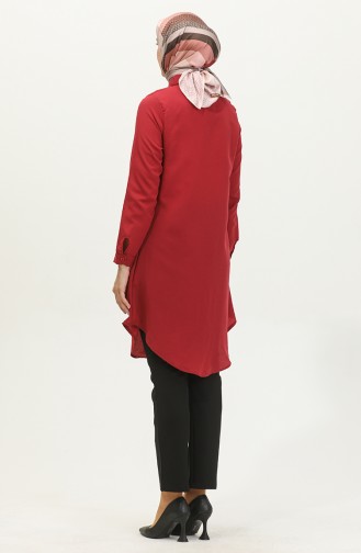 Buttoned Tunic 6122-08 Claret Red 6122-08