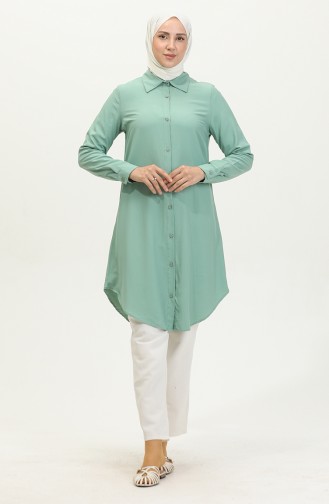 Viscose Tuniek Met Knoop 6110-08 Groen 6110-08
