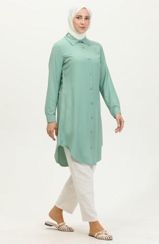 Viscose Tuniek Met Knoop 6110-08 Groen 6110-08