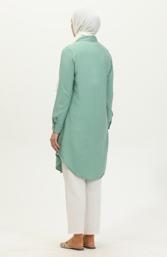 Viscose Tuniek Met Knoop 6110-08 Groen 6110-08