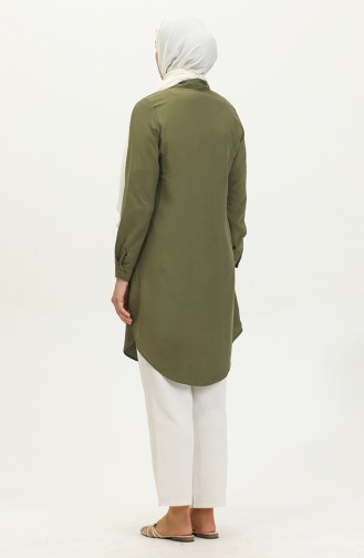 Tunique A Boutons Viscose 6110-07 Khaki 6110-07