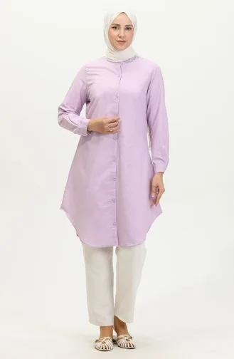 Tunique A Boutons Col Judge 6112-04 Lilas 6112-04
