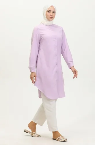 Tunique A Boutons Col Judge 6112-04 Lilas 6112-04