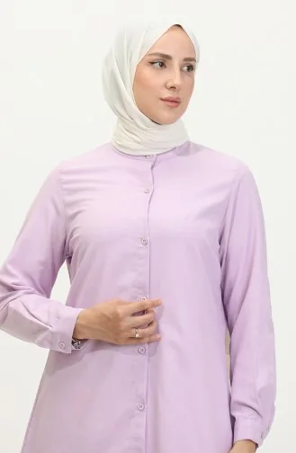 Tunique A Boutons Col Judge 6112-04 Lilas 6112-04