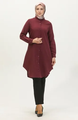 Tunique A Boutons Col Judge 6112-05 Prune 6112-05