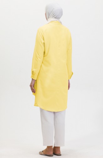 Viscose Tuniek Met Knoop 6110-06 Geel 6110-06