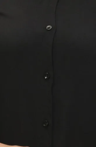 Viscose Tuniek Met Knopen 6110-01 Zwart 6110-01