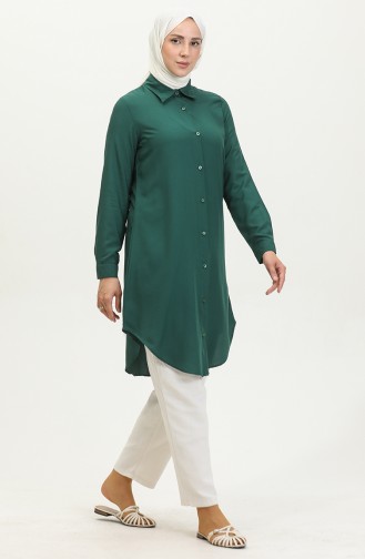 Tuniek Met Viscoseknopen 6110-05 Smaragdgroen 6110-05