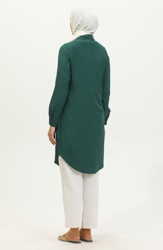 Tuniek Met Viscoseknopen 6110-05 Smaragdgroen 6110-05