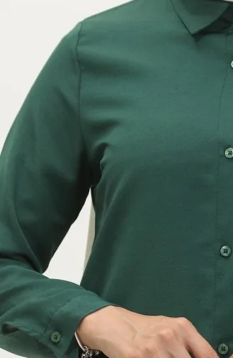 Buttoned Tunic 6122-01 Emerald Green 6122-01