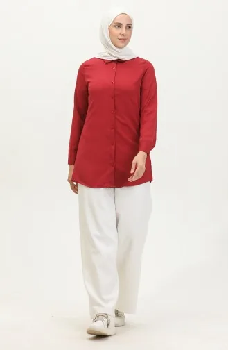 Tuniek Met Knopen 6111-06 Bordeauxrood 6111-06