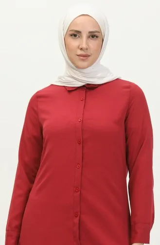 Tuniek Met Knopen 6111-06 Bordeauxrood 6111-06