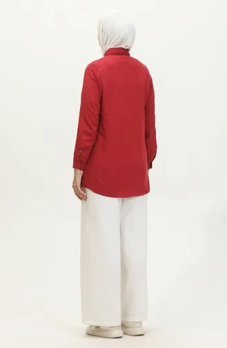 Tuniek Met Knopen 6111-06 Bordeauxrood 6111-06