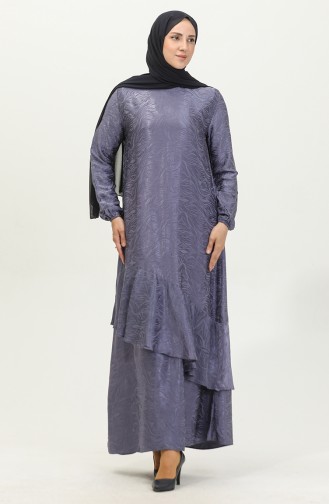 فستان لامع للمحجبات 81866-01 رمادي 81866-01