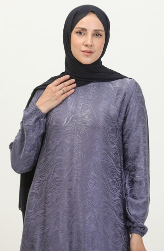 فستان لامع للمحجبات 81866-01 رمادي 81866-01