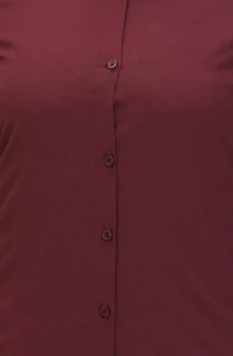 Buttoned Tunic 6111-07 Plum 6111-07
