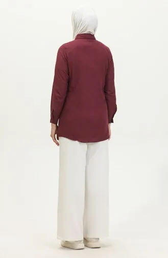 Buttoned Tunic 6111-07 Plum 6111-07