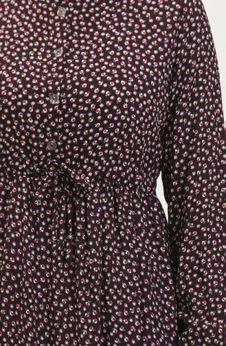 Robe Viscose à Motifs 0419-01 Pourpre 0419-01