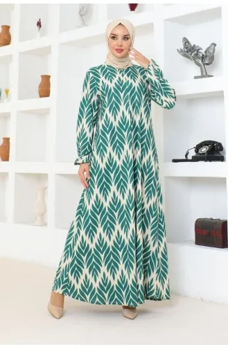 Vera A Pile Elbise 9001-02 Yeşil