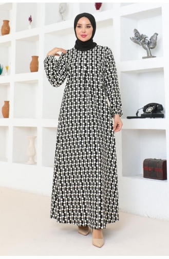 Vera A Pile Elbise 9001-05 Beyaz