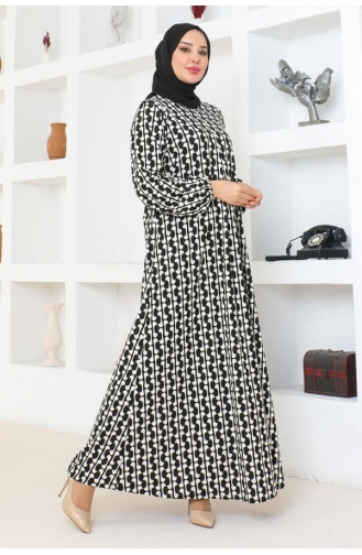 Vera A Pile Elbise 9001-05 Beyaz