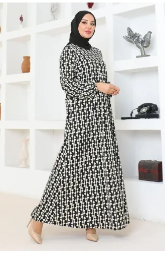 Vera A Pile Elbise 9001-05 Beyaz