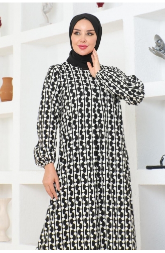 Vera A Pile Elbise 9001-05 Beyaz