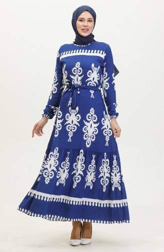 Gemustertes Viskosekleid 81872-02 Saks 81872-02