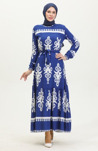 Gemustertes Viskosekleid 81872-02 Saks 81872-02